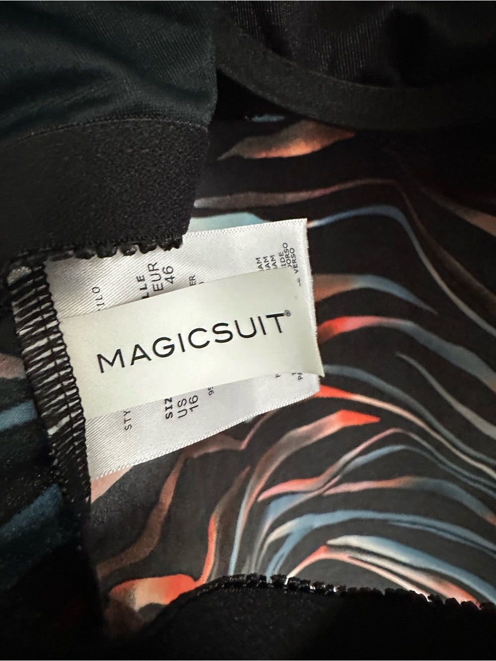 Magicsuit Tigress Nicole Tankini Top - Size 16 NWOT Coral Black Blue - Picture 8 of 10